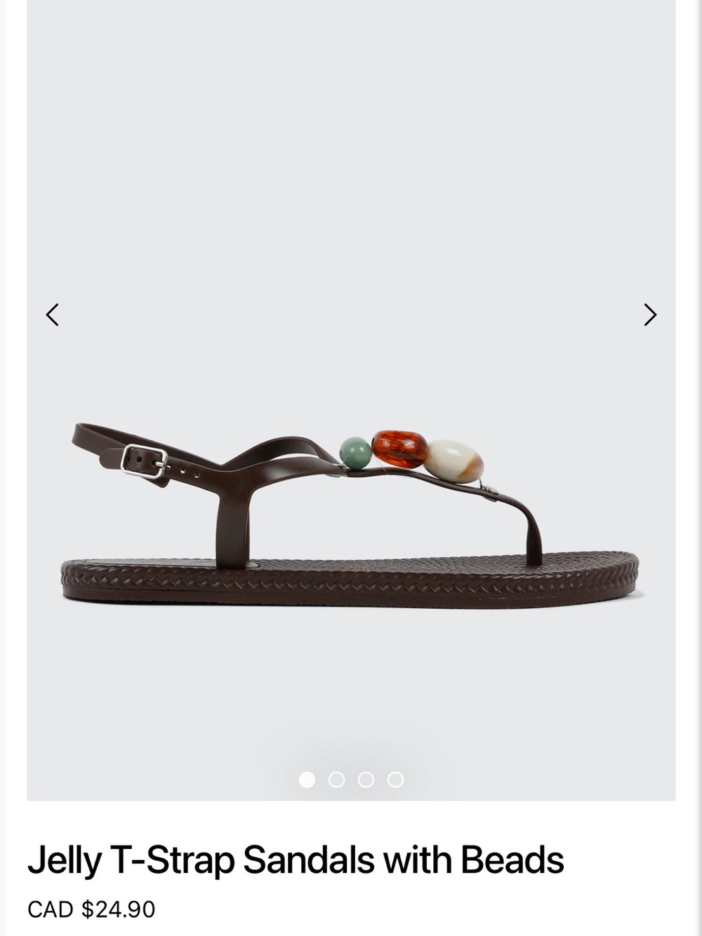 BNIB Ardene Brown Beaded Sandals